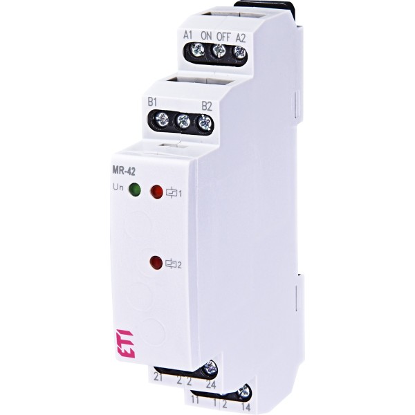 Імпульсне реле з функцією пам'ять ETI 002470008 MR-42 UNI 12-240V AC/DC (2x16A AC1)