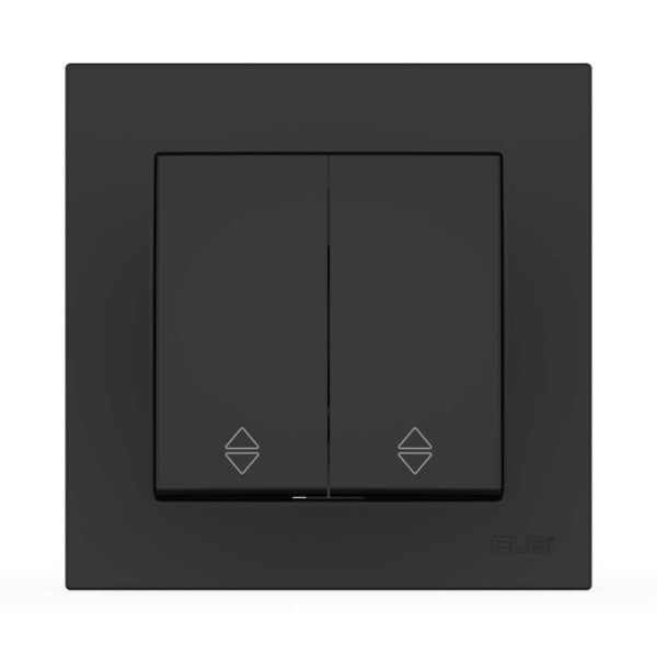 Вимикач EL-BI VEGA чорний мат 2-кл прохідний ( 510-014800-211 )