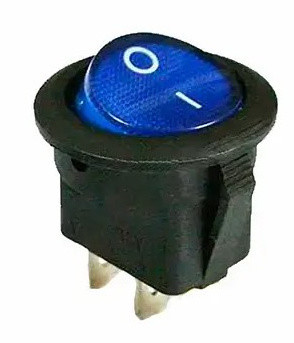 Переключатель TNSy KCD1-5-102 BL/B круглый синий (TNSy5500714)