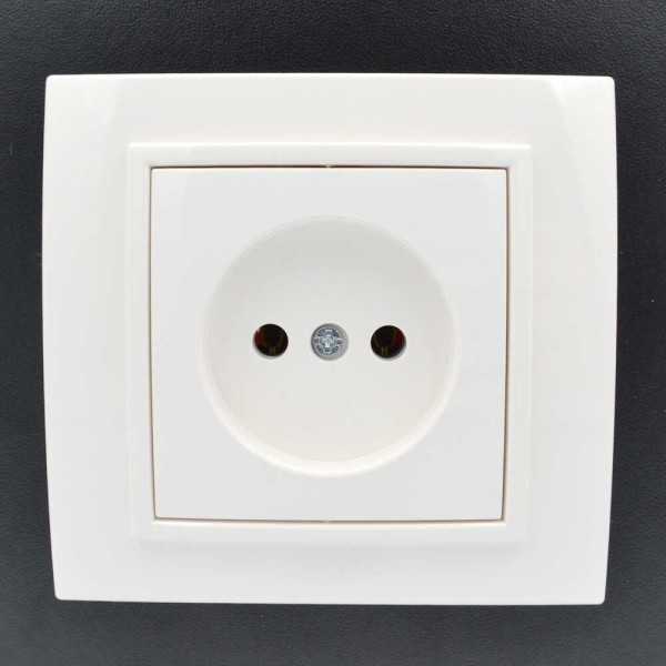 Розетка ZENA ELBI біла 1-на без заземлення без рамки ( 609-010200-215 ) - фото №6
