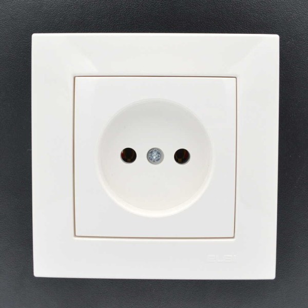 Розетка ZENA ELBI біла 1-на без заземлення без рамки ( 609-010200-215 ) - фото №7