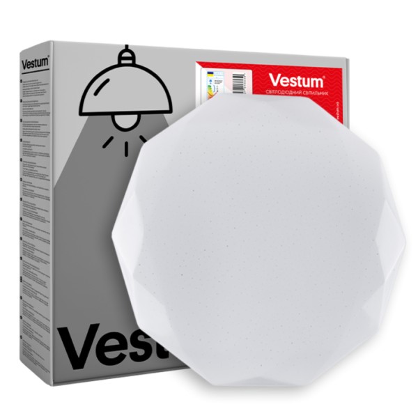 Стельовий світильник Vestum DIAMANT зоряне небо 20Вт 340x55мм 4000К - фото №1