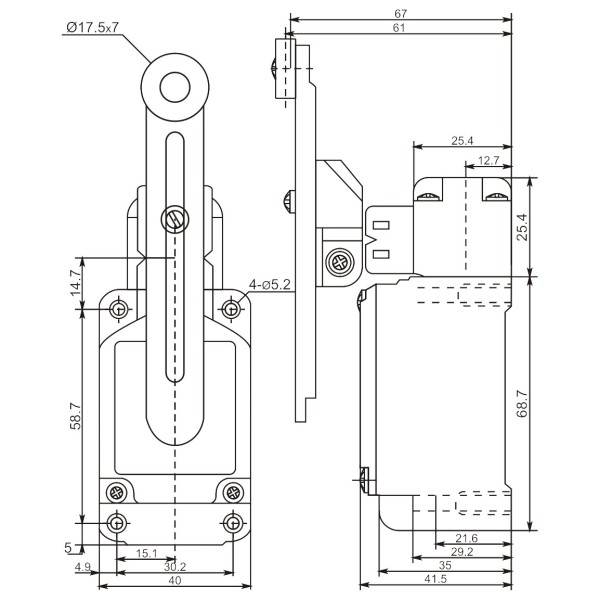 Кінцевий вимикач Promfactor FLS15M3367 - фото №1