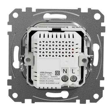 USB розетка Schneider Electric Sedna Design & Elements A+A 2,1A біла SDD111401 - фото №3