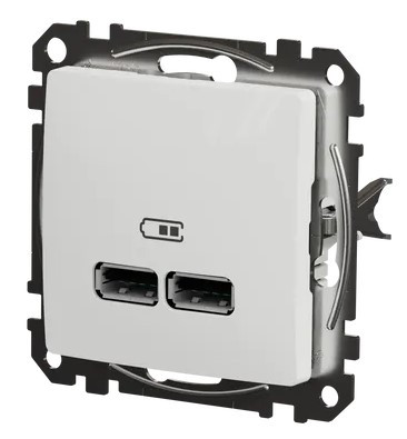 USB розетка Schneider Electric Sedna Design & Elements A+A 2,1A біла SDD111401 - фото №4