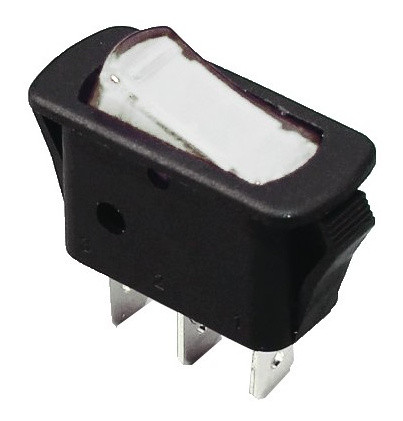 Переключатель TNSy KCD3-101N-12 W/B с подсветкой белый (TNSy5500840)