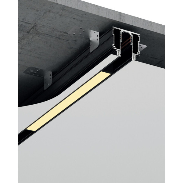 Магнітний трек профіль чорний для натяжної стелі під демпфер 3м 70701