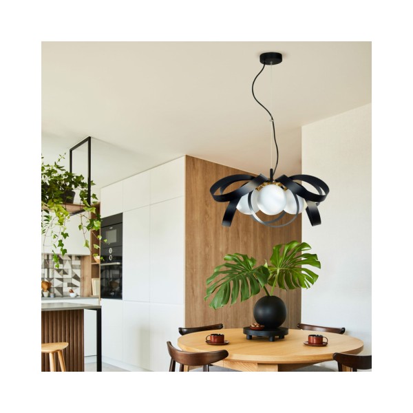 Люстра Zuma Line 1139 Nela E14 4x40W IP20 Чорна - фото №2