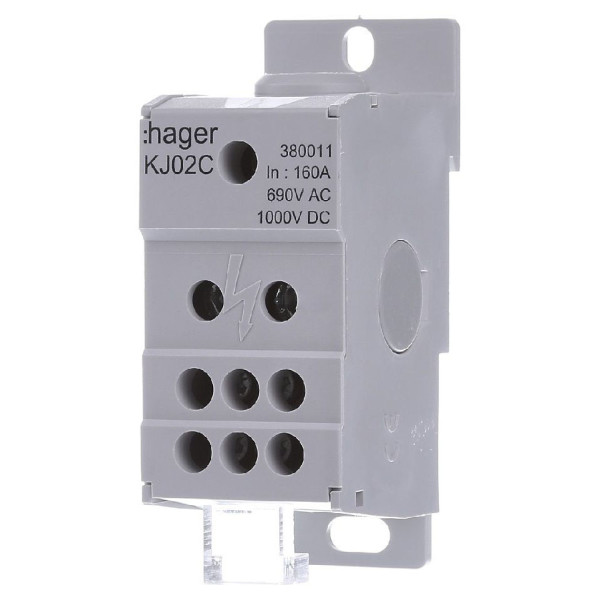 Блок розгалужувальний Hager 160A (вхід 1х70мм2; вихід 6х16мм2) - фото №5