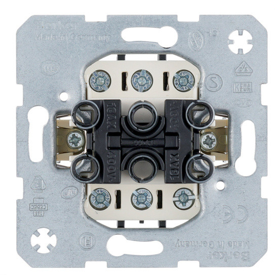 Выключатель 3-клавишный (механизм) 16АХ/400В Berker