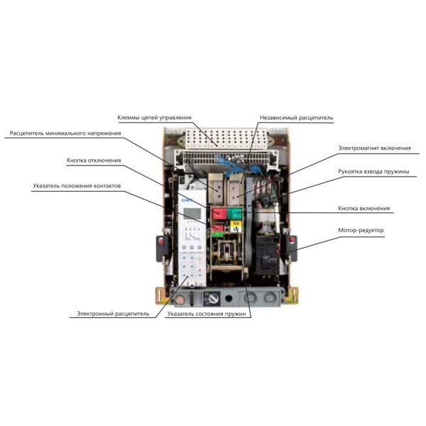 УЦЕНКА! Автоматический воздушный выключатель Chint NA8G-3200-3200M/3 MO-WD с электроприводом AC 220В (111244) - фото №4