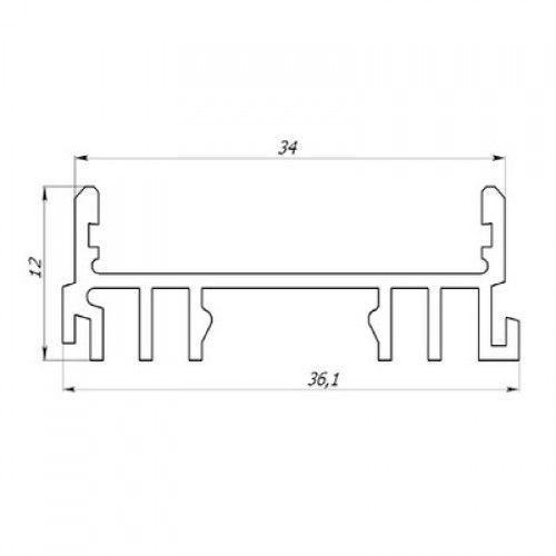 LED-профиль ЛСС, 1 метр - фото №1
