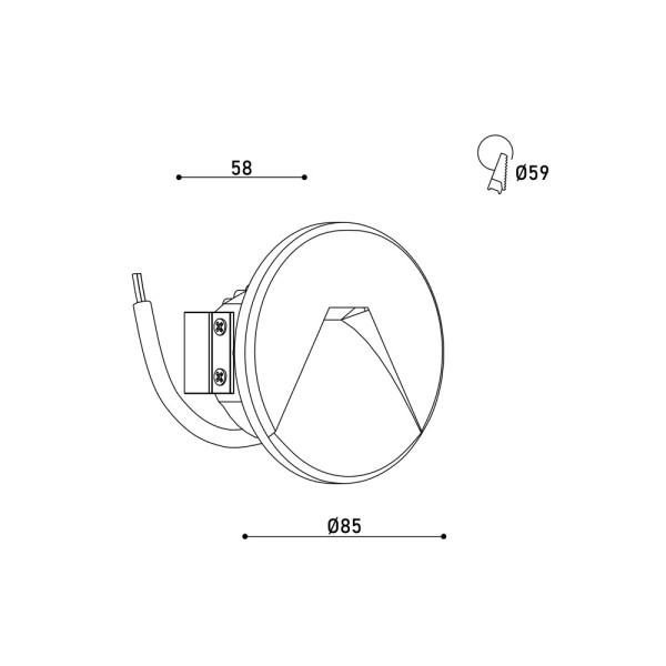 Светильник для подсветки лестницы/коридора Kloodi KDSL-RIKI R85 3W 3K 38D WH LED 210Lm IP44 белый - фото №3