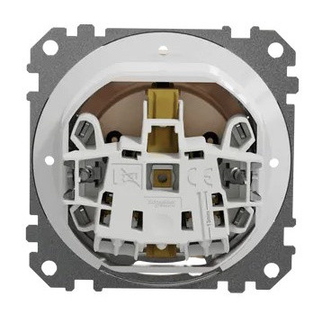 Розетка Schneider Electric Sedna Design & Elements с заземлением шторками и крышкой IP44 бежевая SDD212024 - фото №2