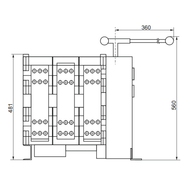 Устройство автоматического ввода резерва CNC YCS1-2500А 3Р 415В (Б00042324) - фото №2