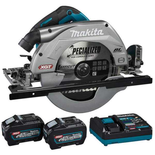 Аккумуляторная ручная дисковая пила Makita HS011GT201 XGT 40 В 270мм - фото №3