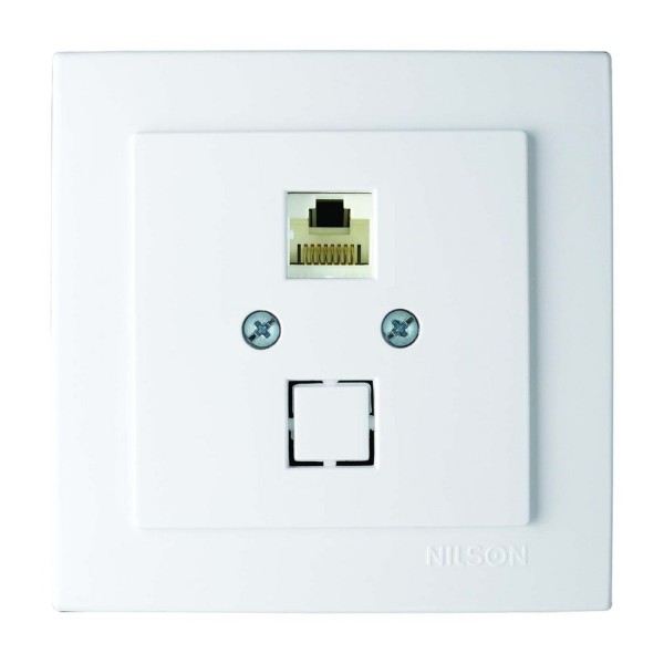 Розетка Nilson Touran біла комп'ютерна CAT5e RJ45 ( 24111044 )