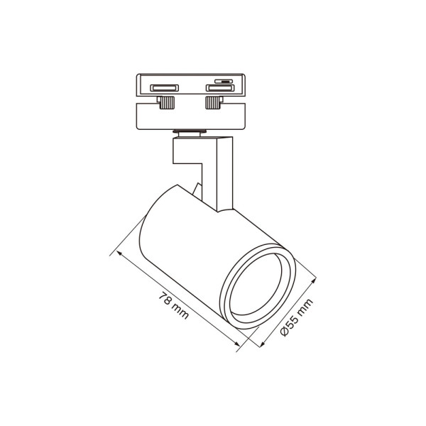 Трековий світильник Goldlux 328779 Lynx GU10 1x10W IP20 білий - фото №1