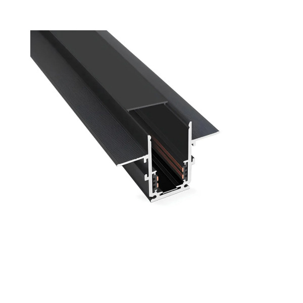 Магнітний трековий шинопровід Oledim 7771003 OL03 3м 48V вбудований Чорний