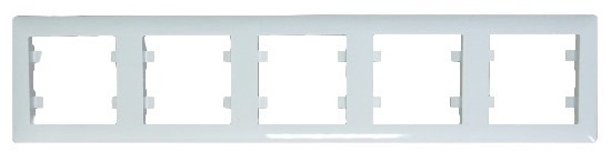 Рамка 5-кратная WL5250 Lumina-Soul, горизонтальная, белая, Hager