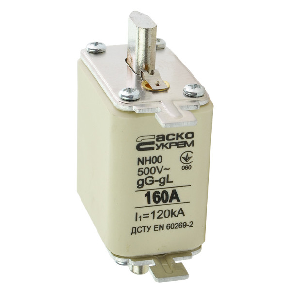 Запобіжник Аско-Укрем NH00 160A gG (A0050010017) - фото №1