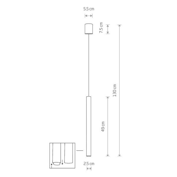 Подвесной светильник, люстра Nowodvorski 8796 Laser 490 G9 1x10W IP20 Белый - фото №1