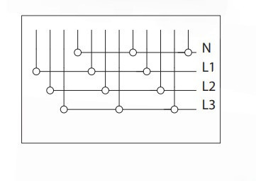Шина живлення ETI 2921070 IZ 16/4F/56 4р (1m) - фото №1