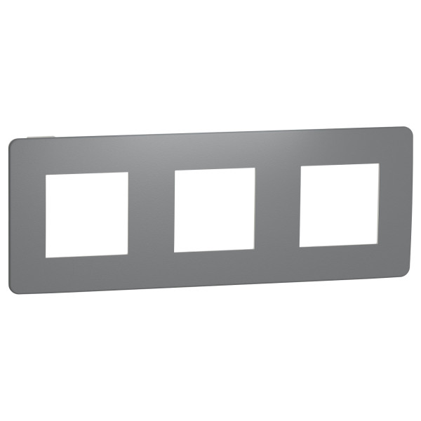 Трехпостовая рамка Schneider Electric NU280621 (дымчато-серый/белый)