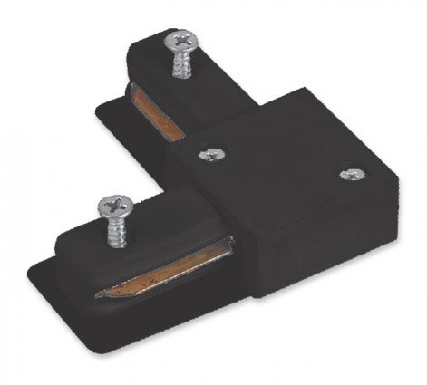 Кутовий конектор Feron 6680 LD1005 для однофазного вбудовуваного шинопроводу (чорний)