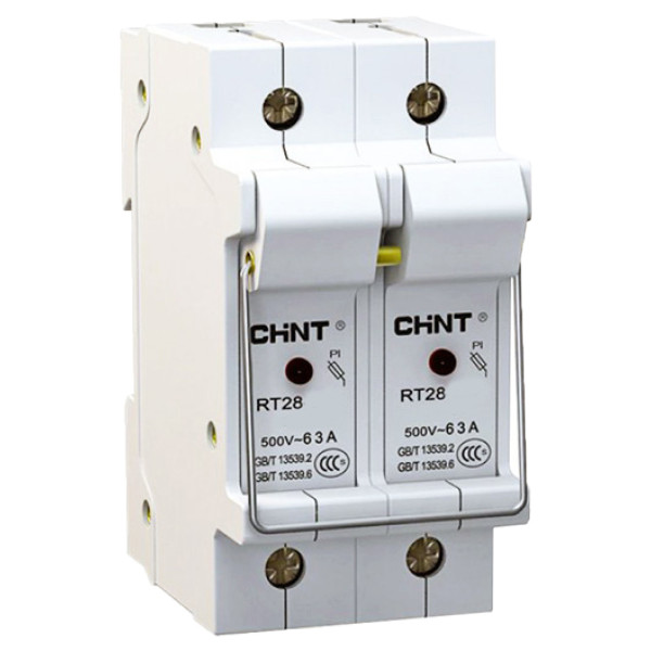Держатель предохранителей Chint NRT28-32X 2P до 32А 10х38мм с индикацией (520469)
