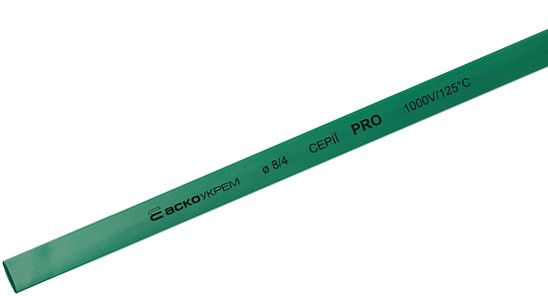 Зеленая термоусадочная трубка Аско-Укрем PRO Ø 8,0/4,0 (A0150040500)