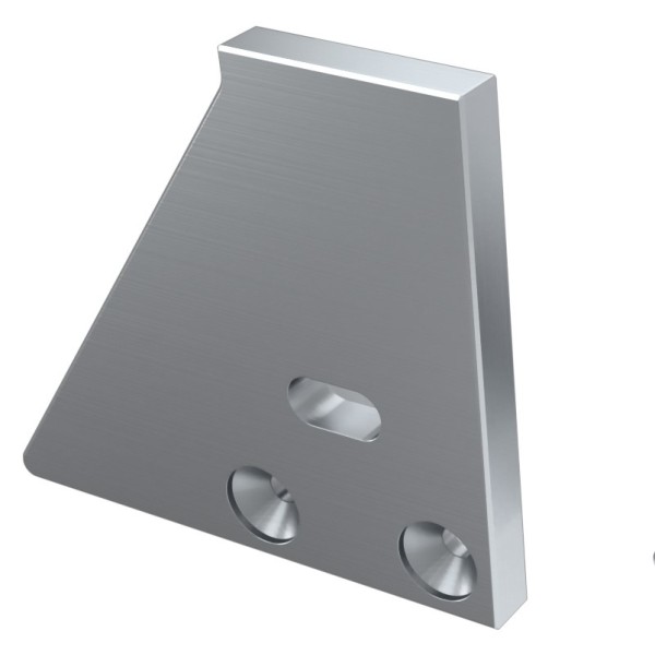 Заглушка Lumines для типа I10 с отверстием левая серебро - фото №1