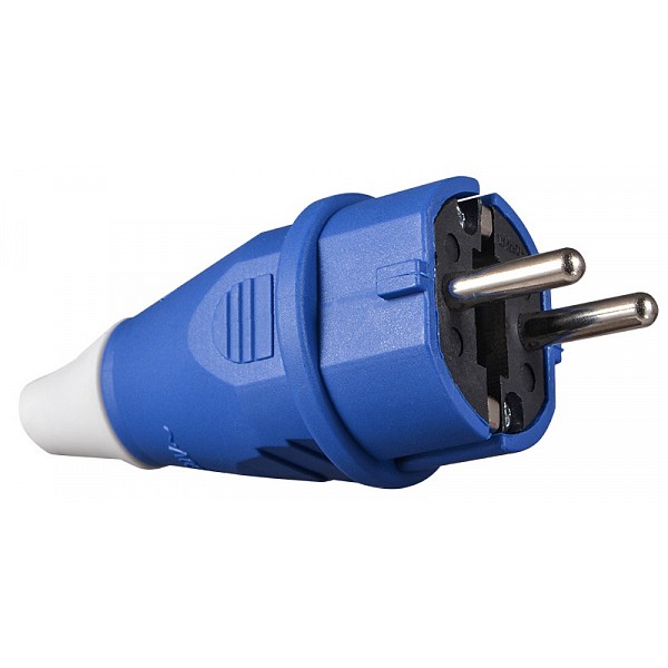 Вилка Аско-Укрем ВП 2Р+РЕ 16А/2 220В (012) синяя (A0080010012) - фото №2