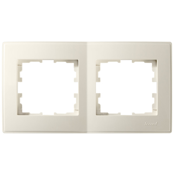 Горизонтальная двойная рамка Lezard «Lesya» 705-0300-147 (кремовая)