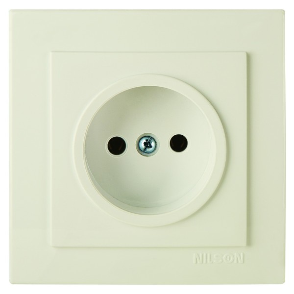 Розетка Nilson Touran кремова 1-на без заземлення ( 24121015 )