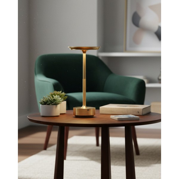 Настільна лампа з акумулятором Kloodi TA-5V CLA CCT GD Led 1x5W 2700K-6500K IP20 - фото №1