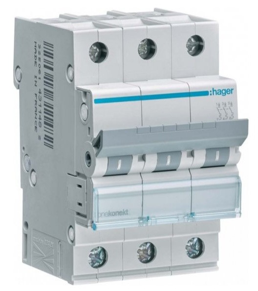 Автоматический выключатель Hager MCN350 6кА C 50A 3P