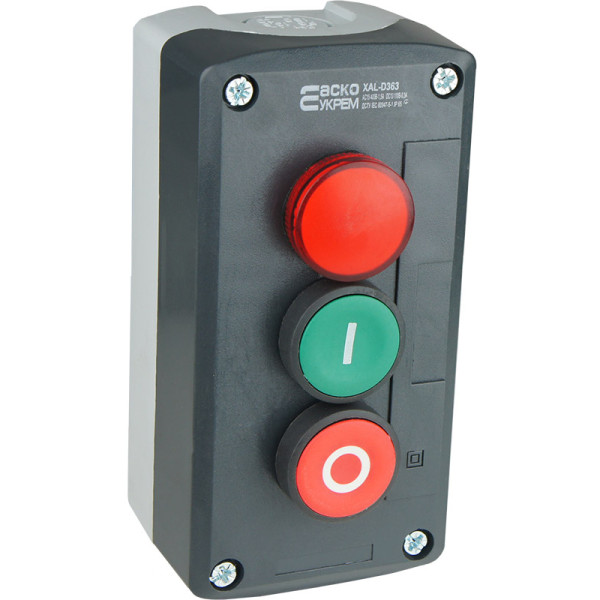 Тримісний пост Аско-Укрем XAL-D363 «Старт-Стоп-Сигнал» (A0140020068) - фото №2