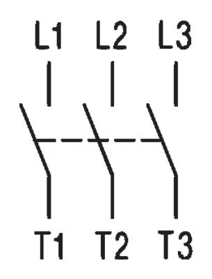 Чорний головний вимикач Schrack IN8E1338 30кВт 80А, на 3 положення - фото №1