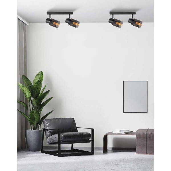 Светильник поворотный, спот Goldlux 331526 Rebecca E14 2x8W IP20 черный - фото №1