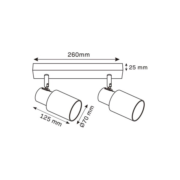 Светильник поворотный, спот Goldlux 331526 Rebecca E14 2x8W IP20 черный - фото №2