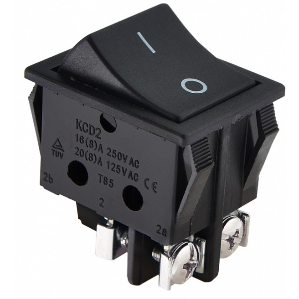 Переключатель Аско-Укрем KCD2-2-201S B/B (0-I) под винт черный (A0140040139)