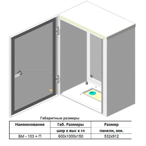 Навісний бокс із монтажною панеллю Білмакс Б00029530 БМ-103+П IP54 - фото №4