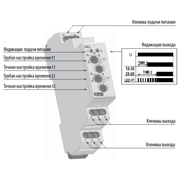 Реле времени SJR-2/230V, ELKOep - фото №1