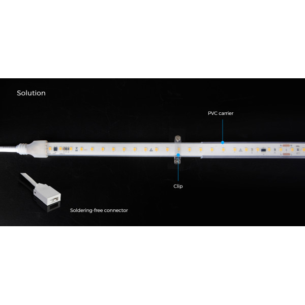 LED лента COLORS 104-2835-220V-IP65 10.6W 1100Lm 5700K 20м (H8104-230V-12mm-IP65-W) - фото №6