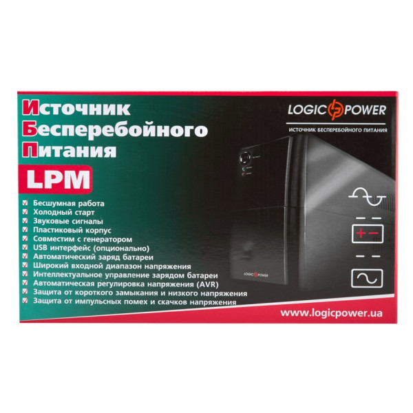 ДБЖ LogicPower LPM-625VA-P - фото №3