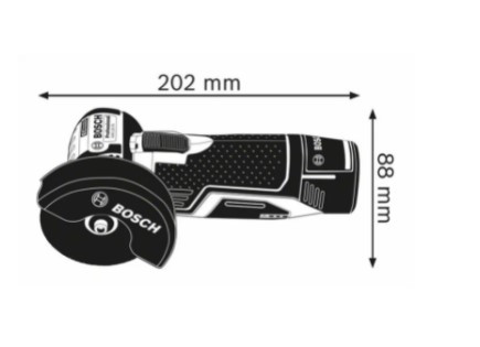 Акумуляторна кутова шліфувальна машина Bosch Professional GWS 12V-76 2x30 Ач (06019F200B) - фото №1
