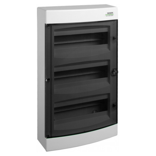 Настенный модульный щиток NOARK PNS 3x18T прозрачные двери 3x18м IP40 (106196)