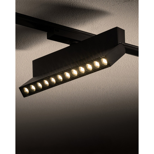 Магнитный трековый светильник Nowodvorski 11313 UT-LVM Focus Out LED 1x12W 3000K 1000Lm IP20 черный - фото №1