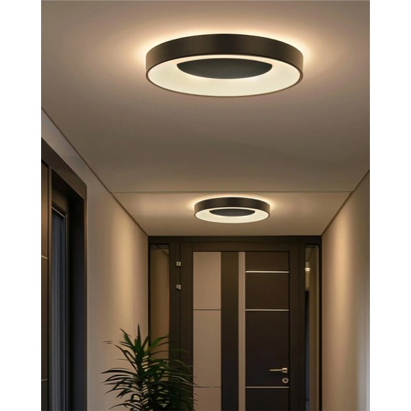 Люстра с пультом светодиодная, потолочный светильник Goldlux 326720 Witold LED 1x72W 3000K/4000K/6000K 8000Lm IP44 черная - фото №1